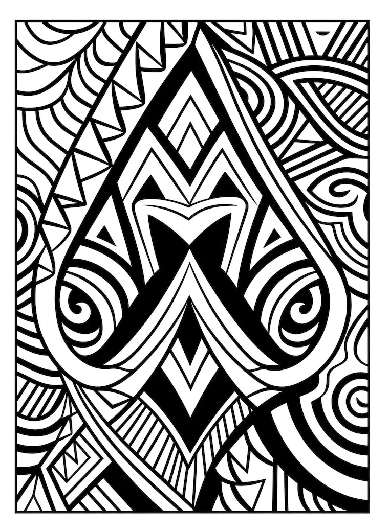 Premium ai seamless ethnic african pattern black and white
