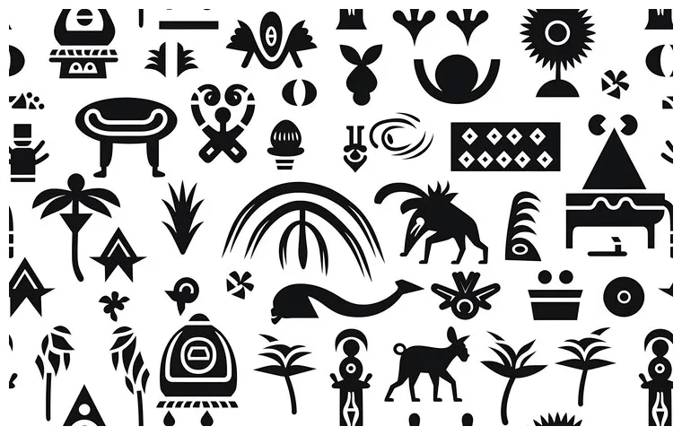 Premium ai seamless ethnic african pattern black and white