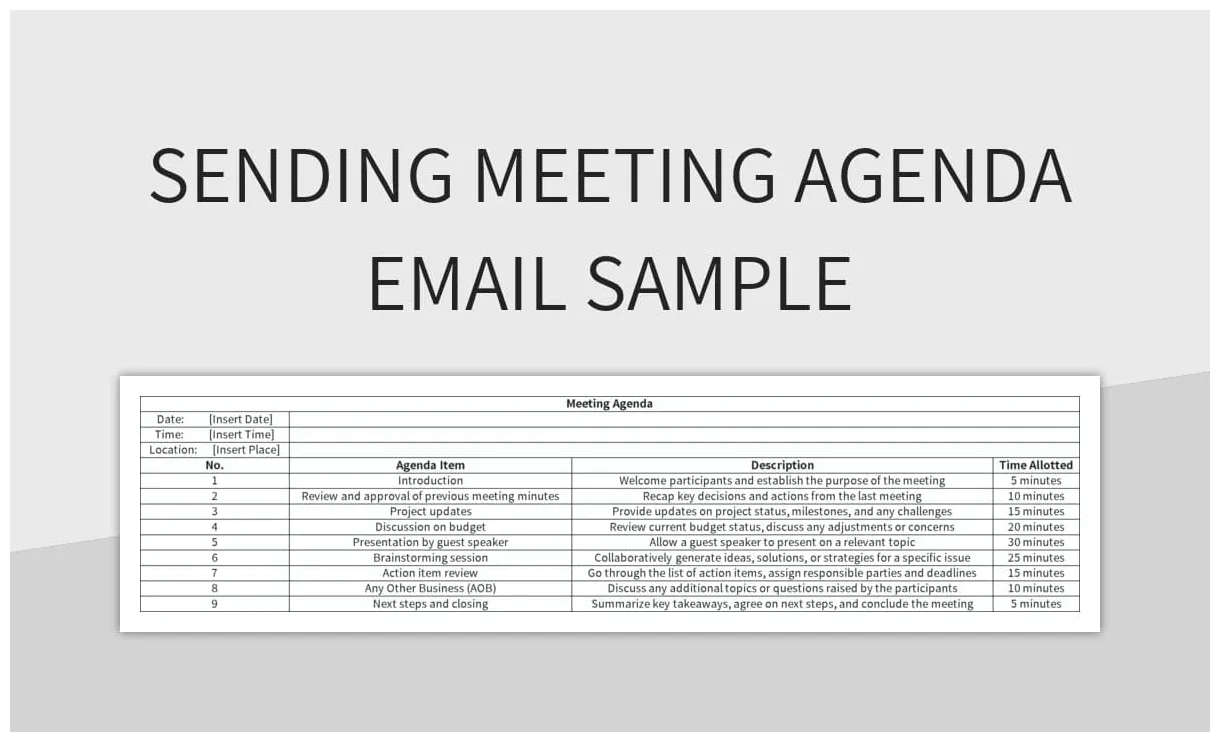 Free agenda email templates for google sheets and microsoft excel printable coloring page