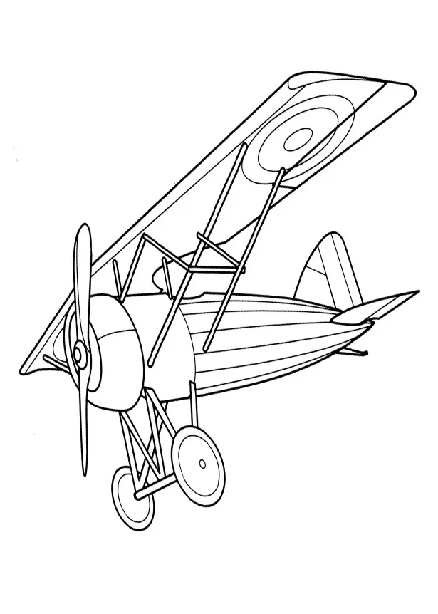 Coloring pages old airplane coloring page