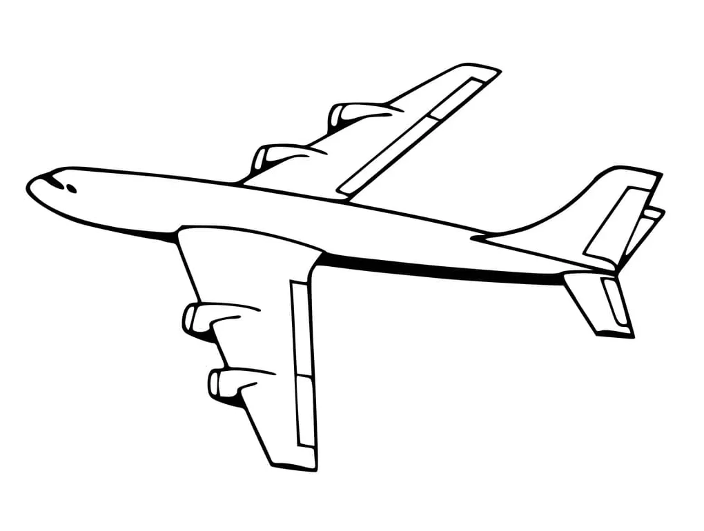 Airplane 5 coloring page download, print or color online for free