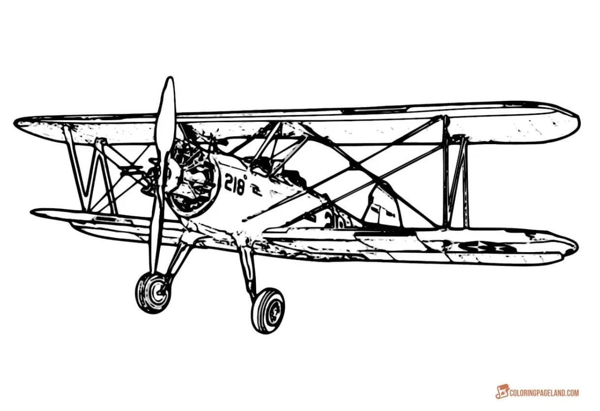 Vintage Airplane Coloring Pages Coloring Pages