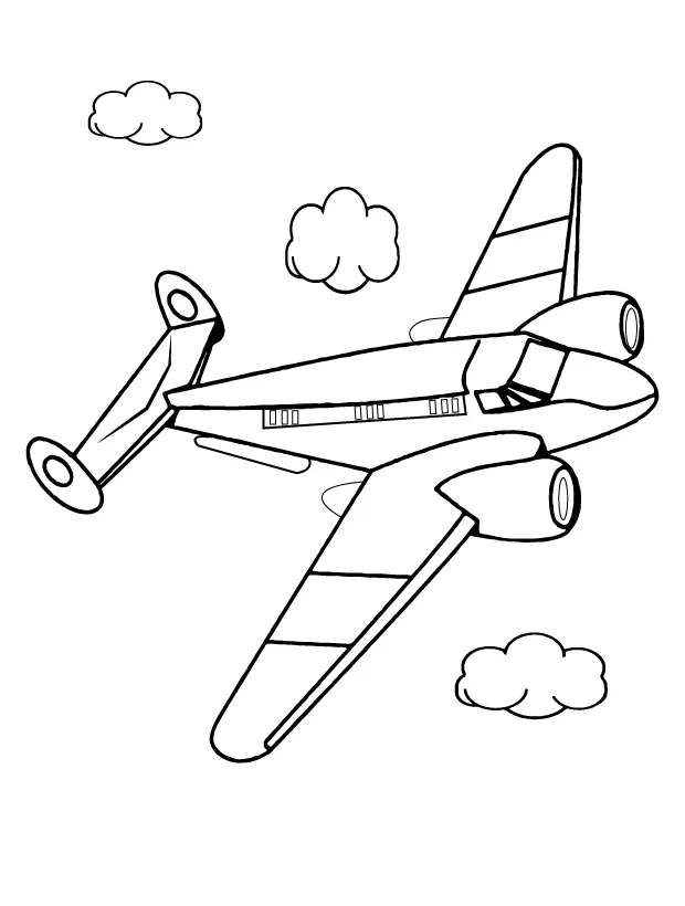 Airplane coloring pages free printable coloring pages for kids printable coloring page
