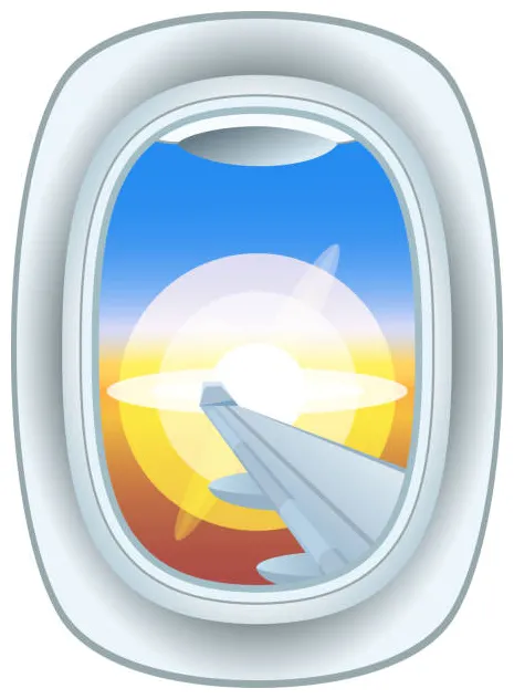 Best airplane window view illustrations, royalty-free vector graphics