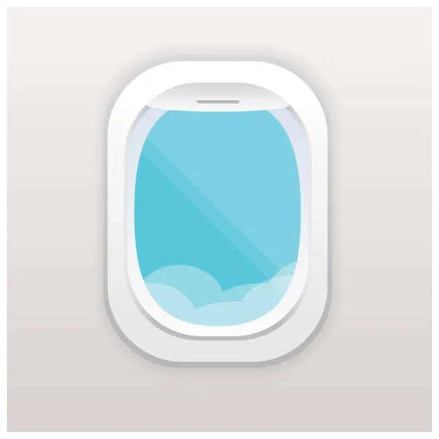 Best airplane window view illustrations, royalty-free vector graphics