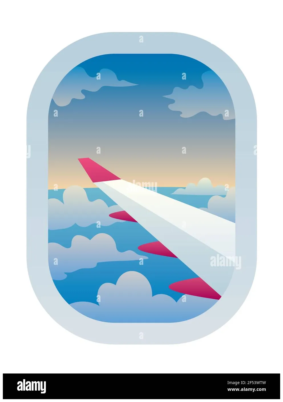 Airplane window view stock vector & art alamy