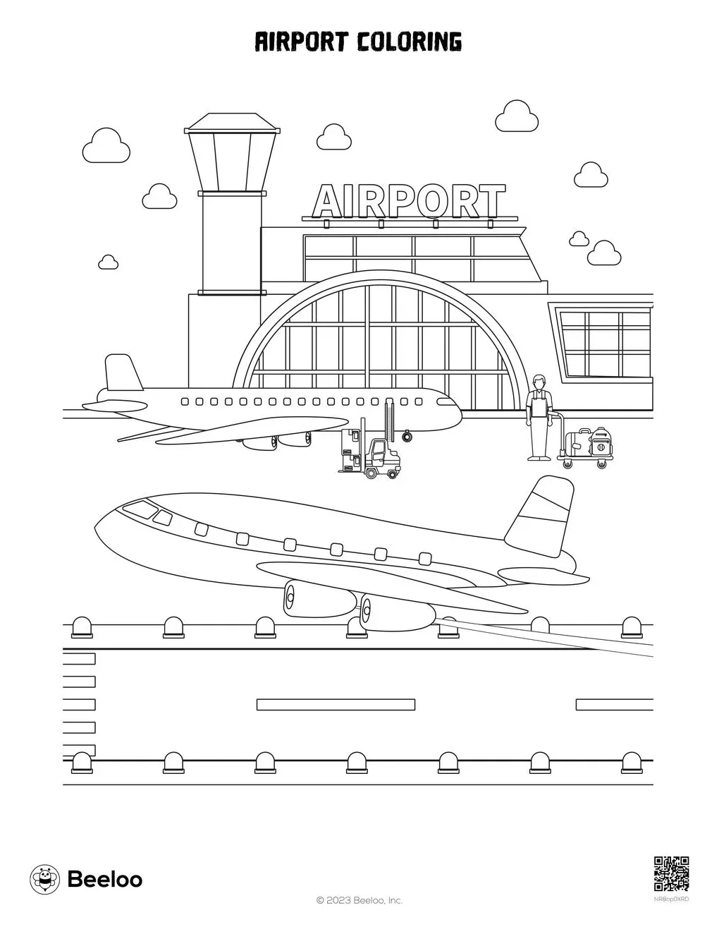 Airport-themed coloring pages • beeloo printable crafts and activities