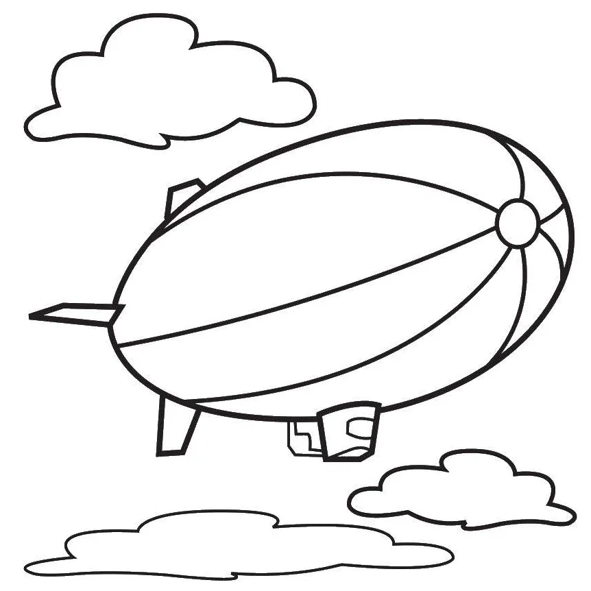 Online coloring pages coloring page the airship the airship, download