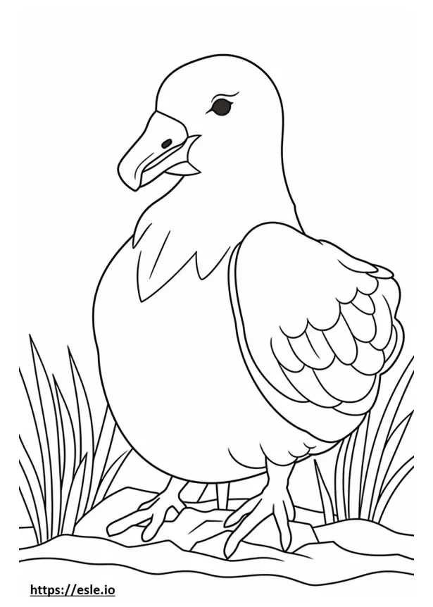 Albatross kawaii coloring page