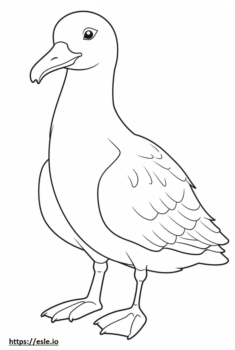 Albatross kawaii coloring page