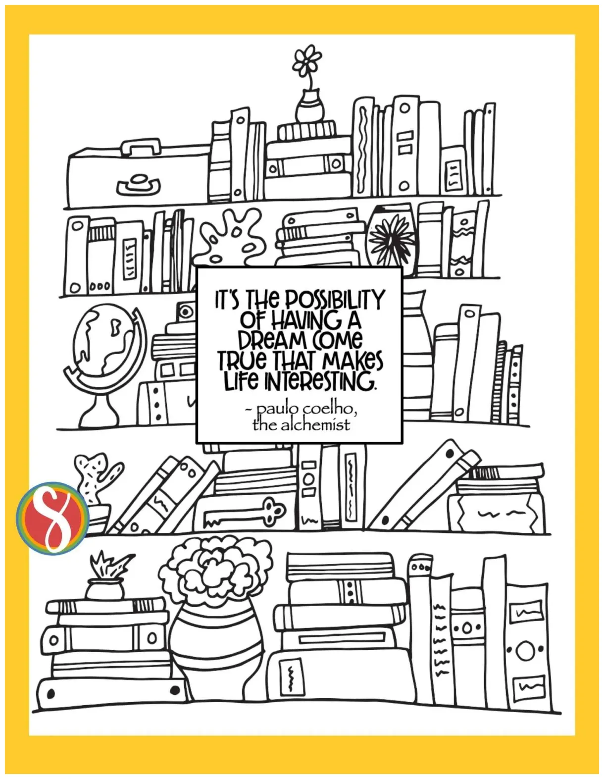 The alchemist quote coloring pages — stevie doodles printable coloring page