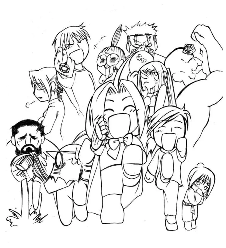 Cute fullmetal download, print or color printable coloring page