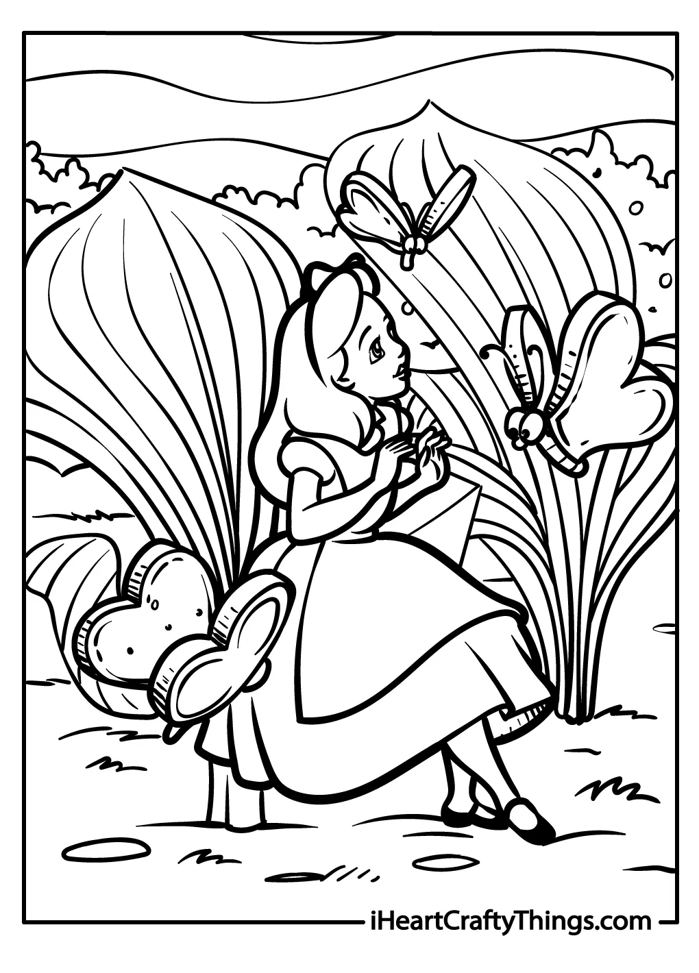 Vintage alice in wonderland printable coloring pages printable coloring page