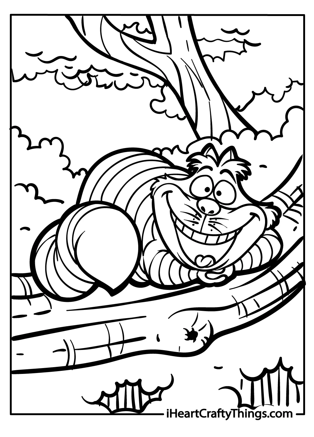 Alice wonderland coloring page cartoon design alice in wonderland
