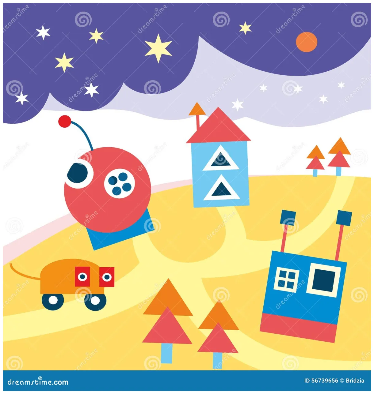 Alien city stock vector. illustration of fiction, city 56739656 printable coloring page