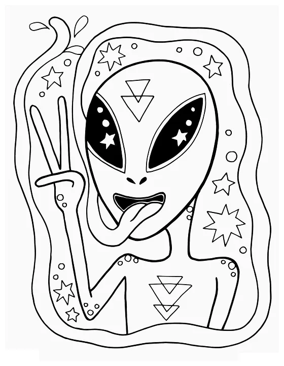 Alien color page & coloring book. 6000+ coloring pages