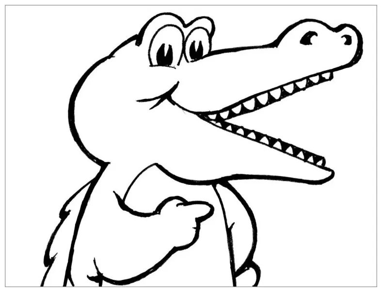 Alligator face coloring page coloringbay printable coloring page