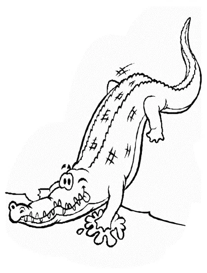 Printable alligator coloring pages