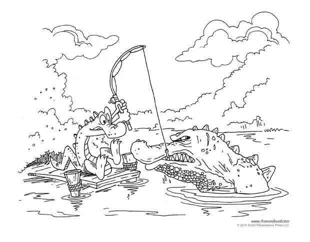 Alligator coloring pages