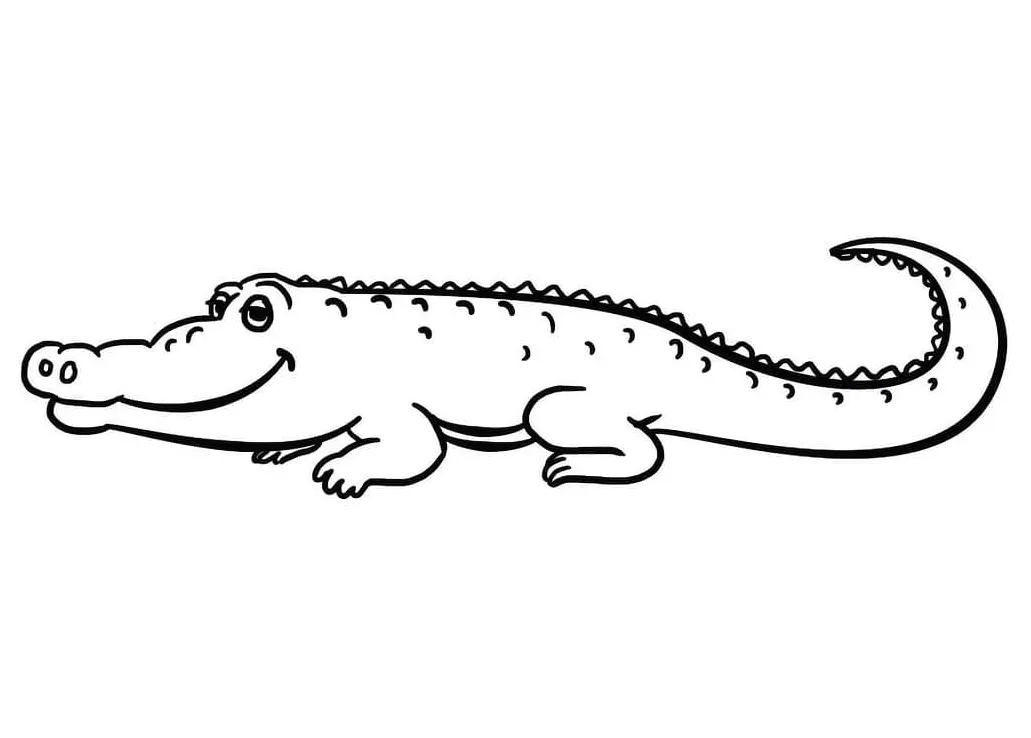 Alligator free coloring page download, print or color online for free