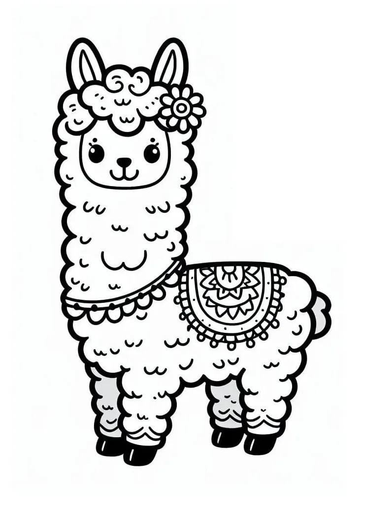 Alpaca coloring pages coloringlib