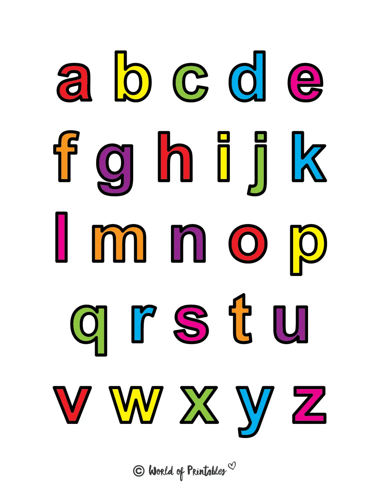 Printable letters & alphabet letters world of printables lettering