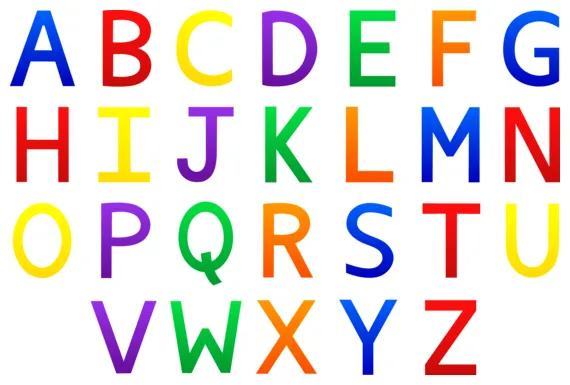 Colorful alphabet set free clip art