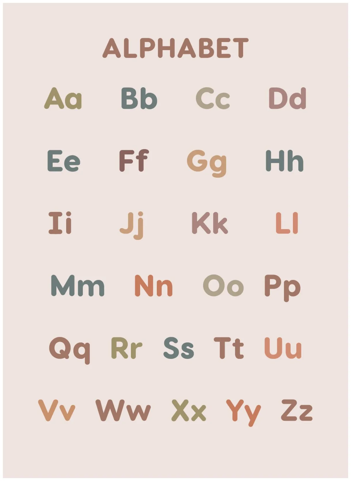 Alphabet chart etsy canada