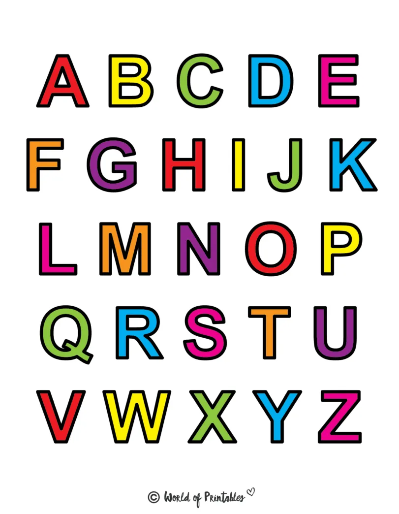 Printable single alphabet letters printable alphabet letters
