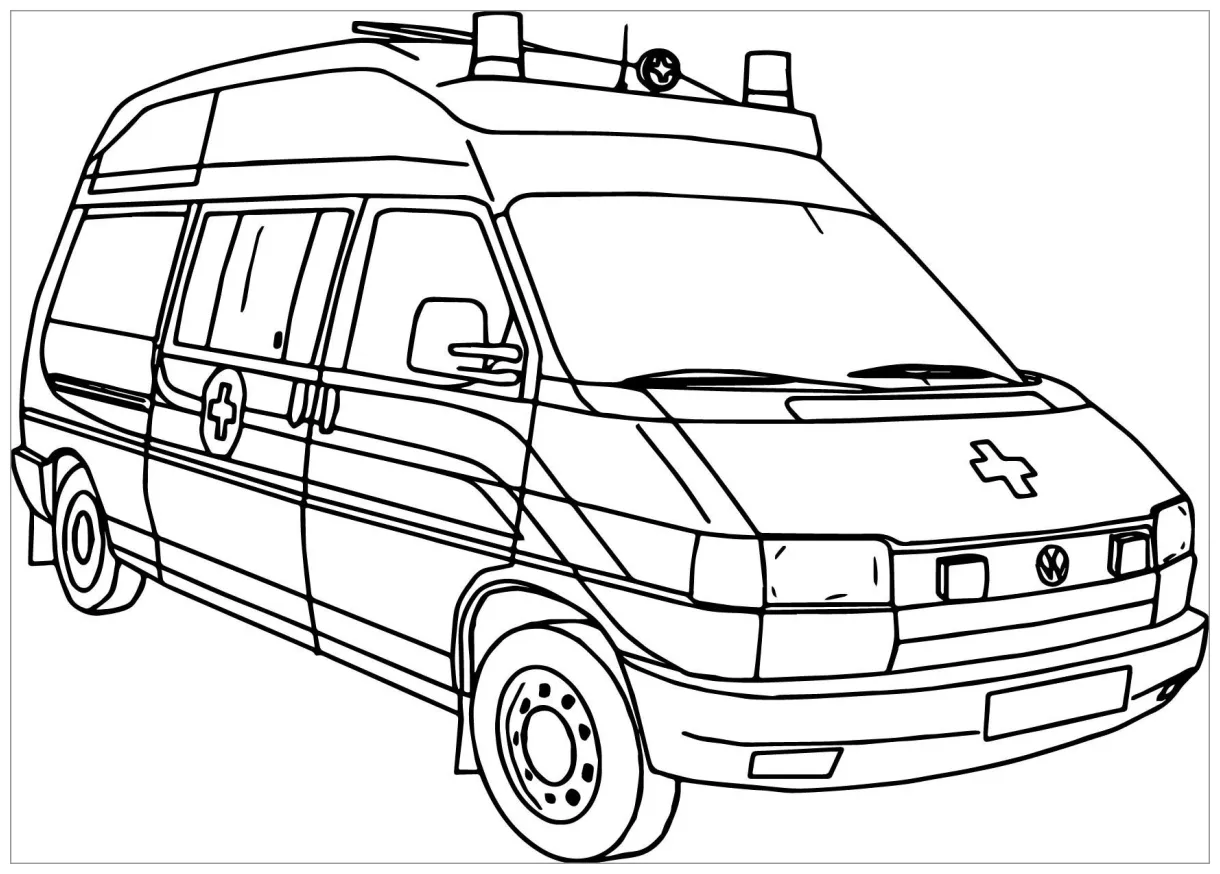 Ambulance Coloring Pages - ColoringBay