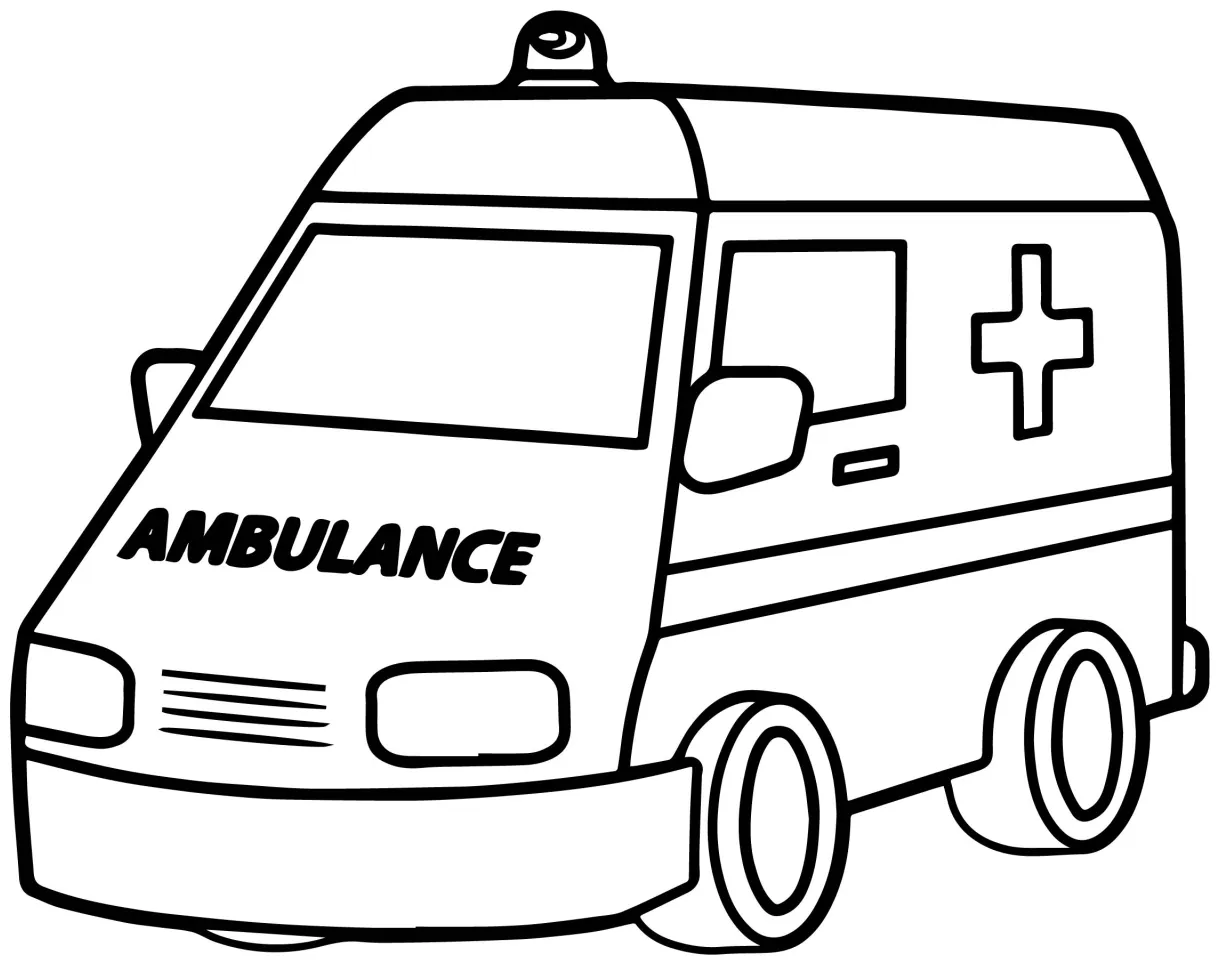 Good Ambulance Coloring Page | Wecoloringpage.com