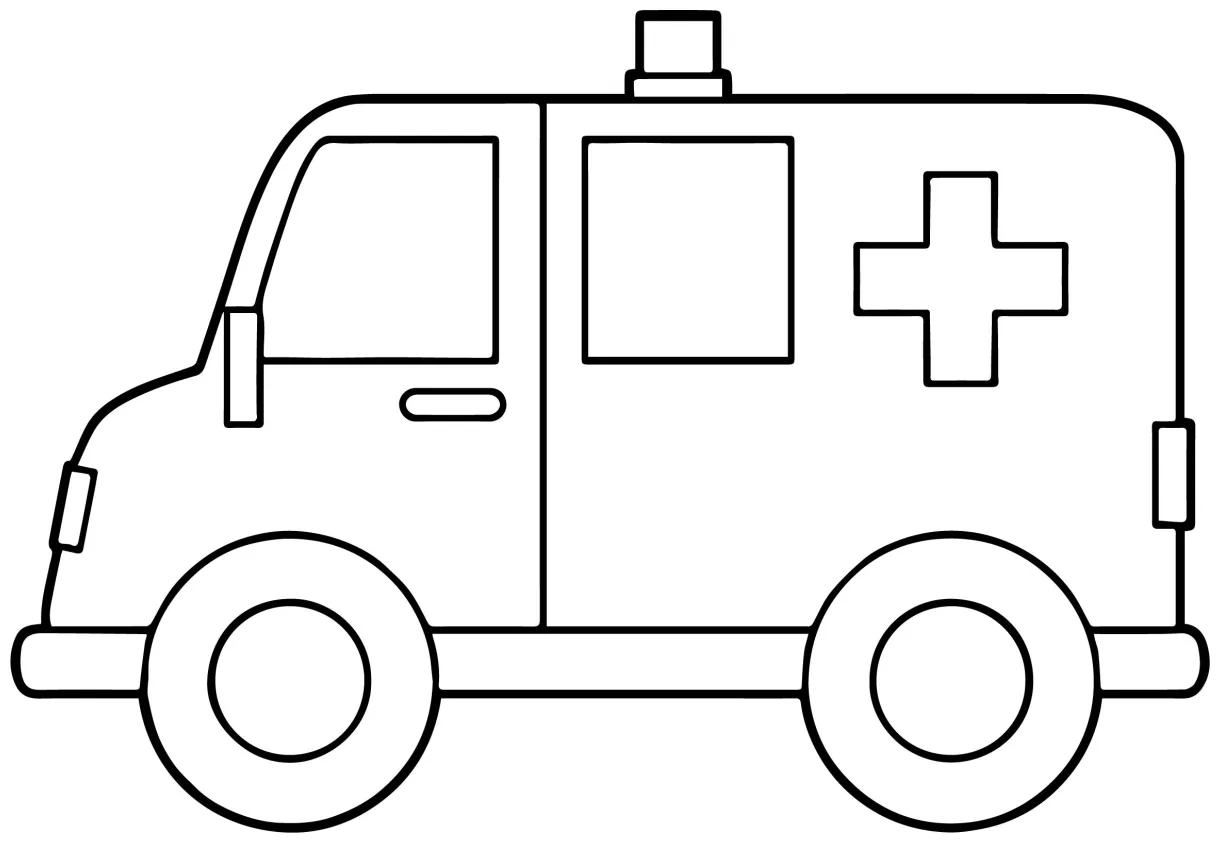 Side Ambulance Coloring Page | Wecoloringpage.com