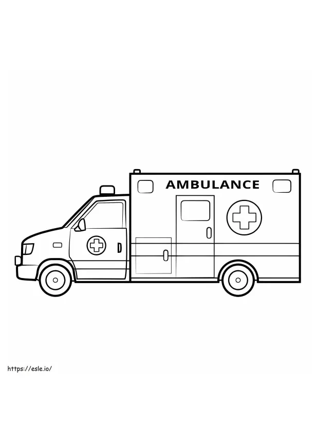Basic Ambulance coloring page