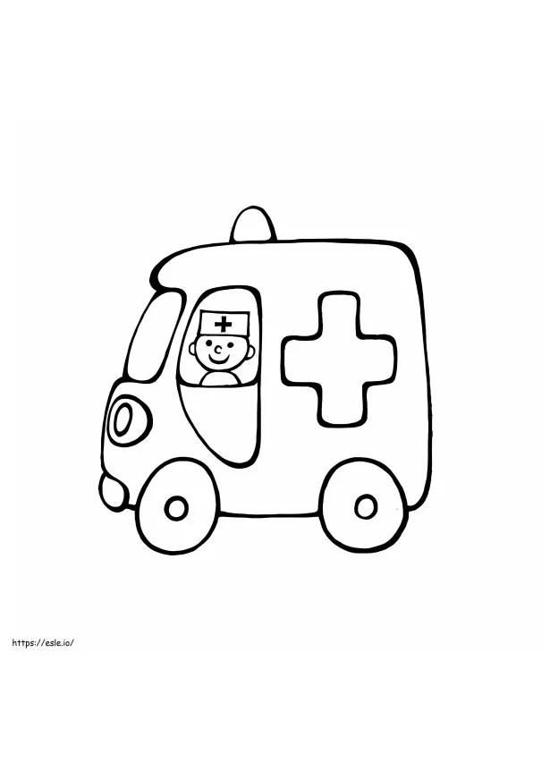 Free Ambulance Images coloring page