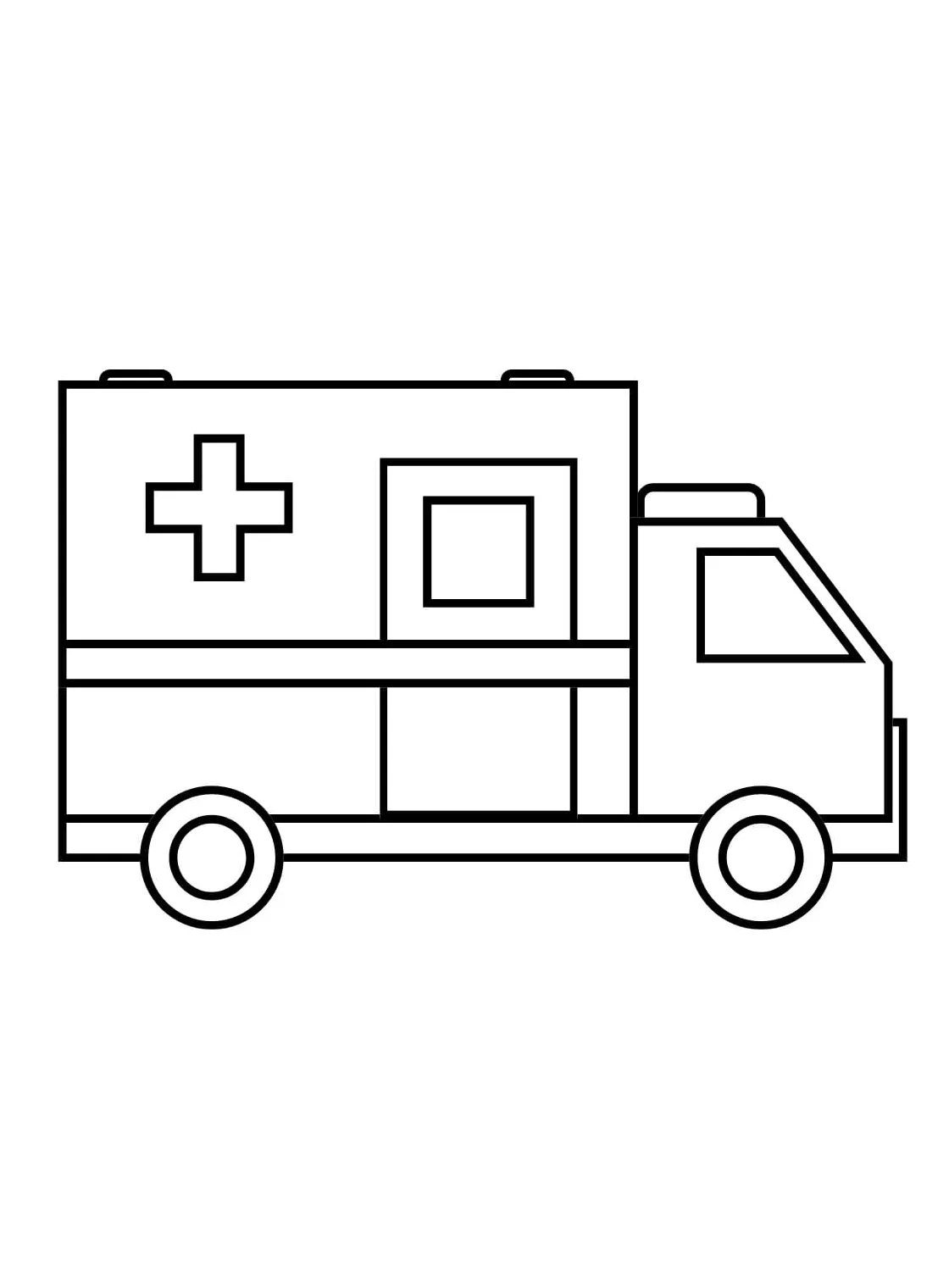 Easy Ambulance coloring page - Download, Print or Color Online for Free