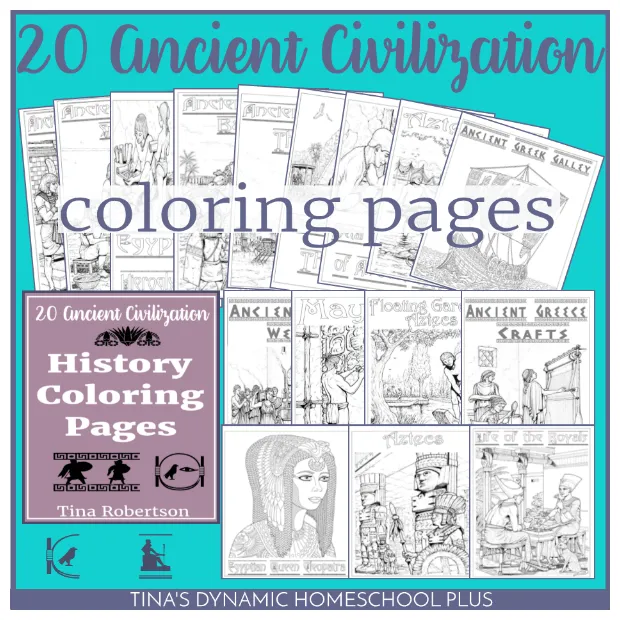 20 ancient civilization history coloring pages