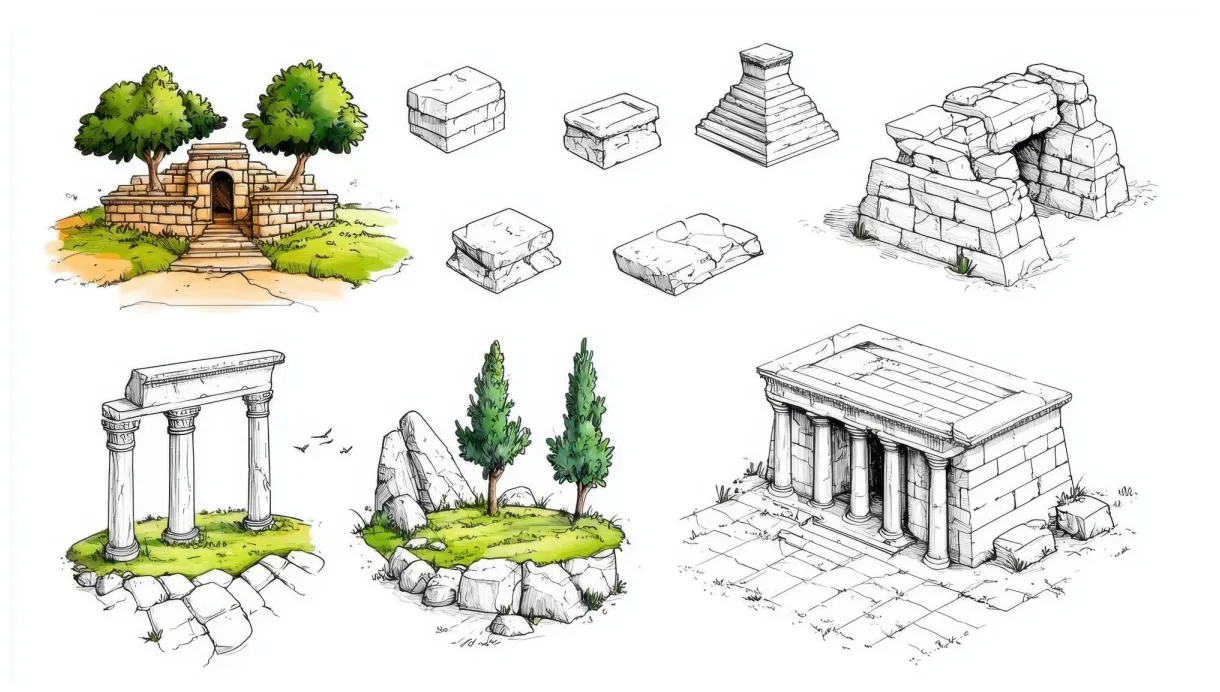 A coloring book page for history buffs showcasing a detailed map of an