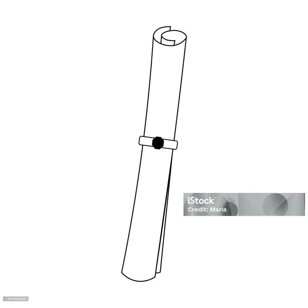 Scroll coloring page stock illustration download now ancient