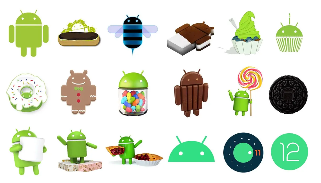 Todas las versiones de android de la historia