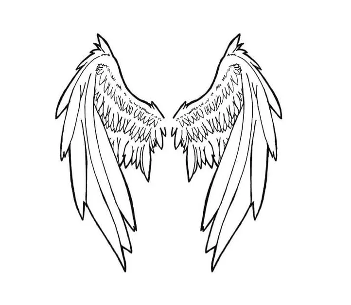 Angel wings coloring page