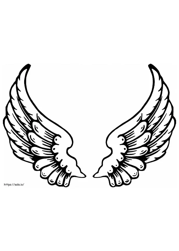 Angel wings coloring page