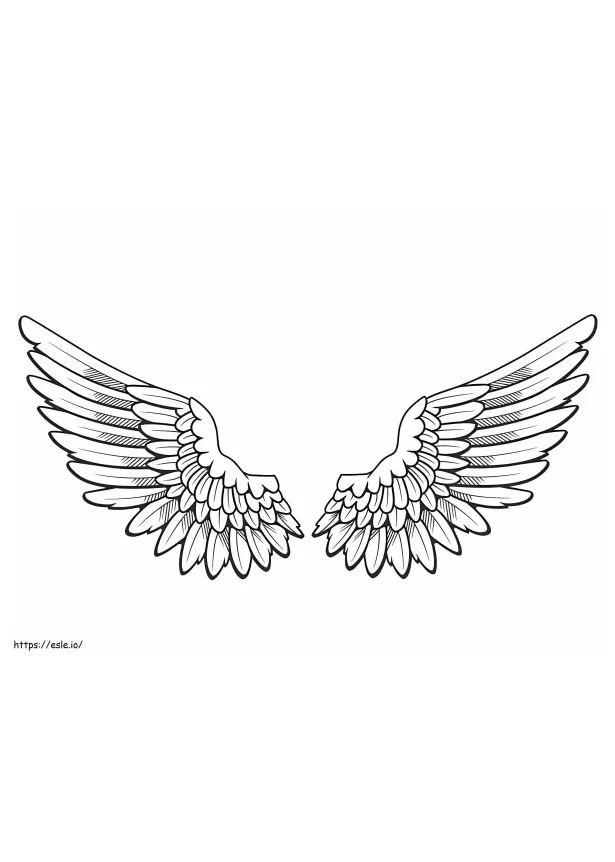 Angel wings 3 coloring page