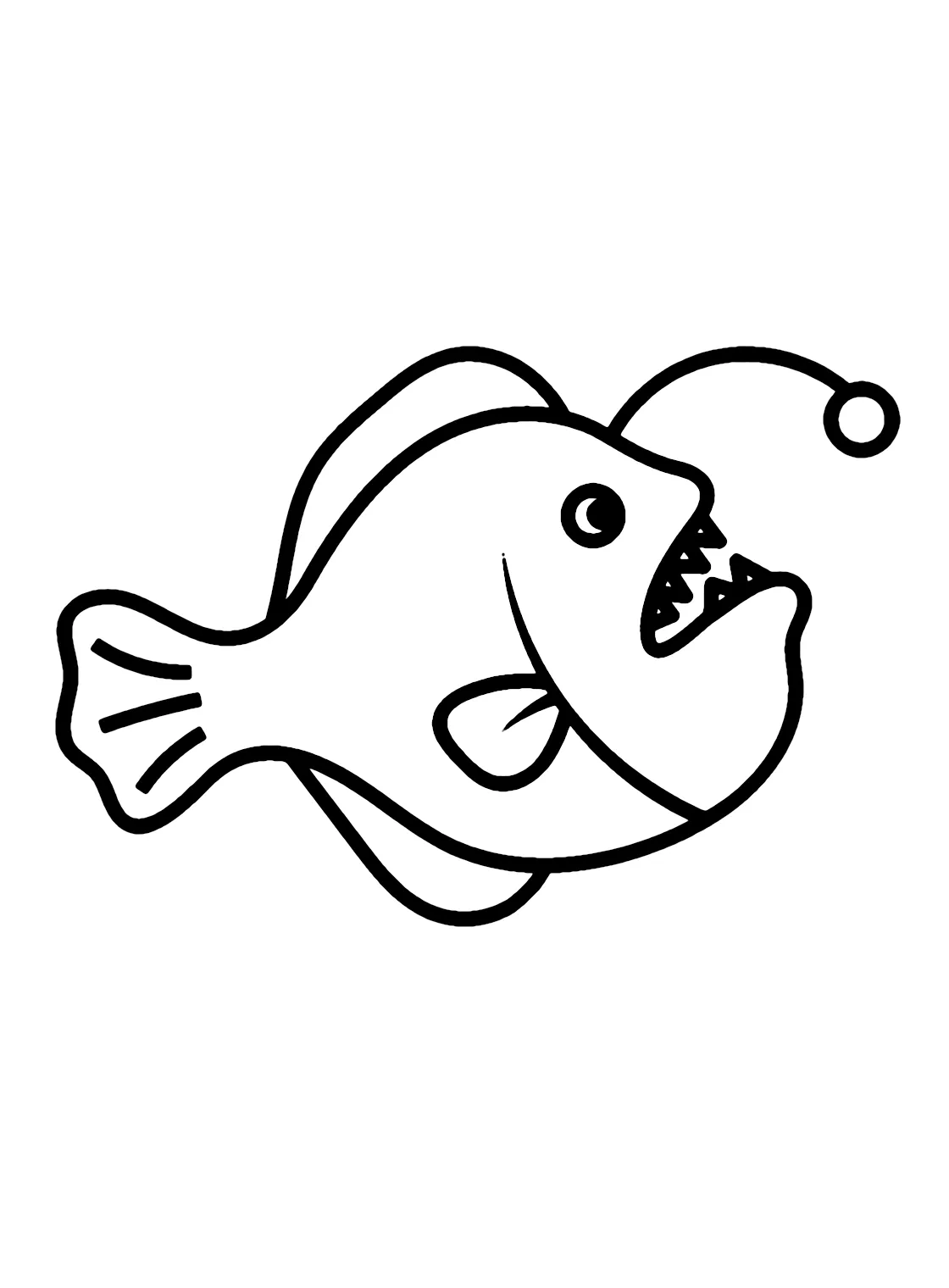 Anglerfish coloring pages coloring nation printable coloring page