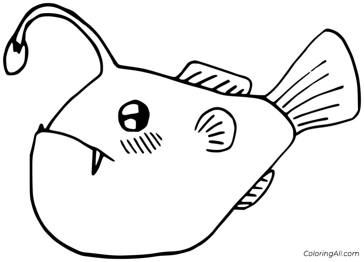 Anglerfish coloring pages 13 free printables coloringall