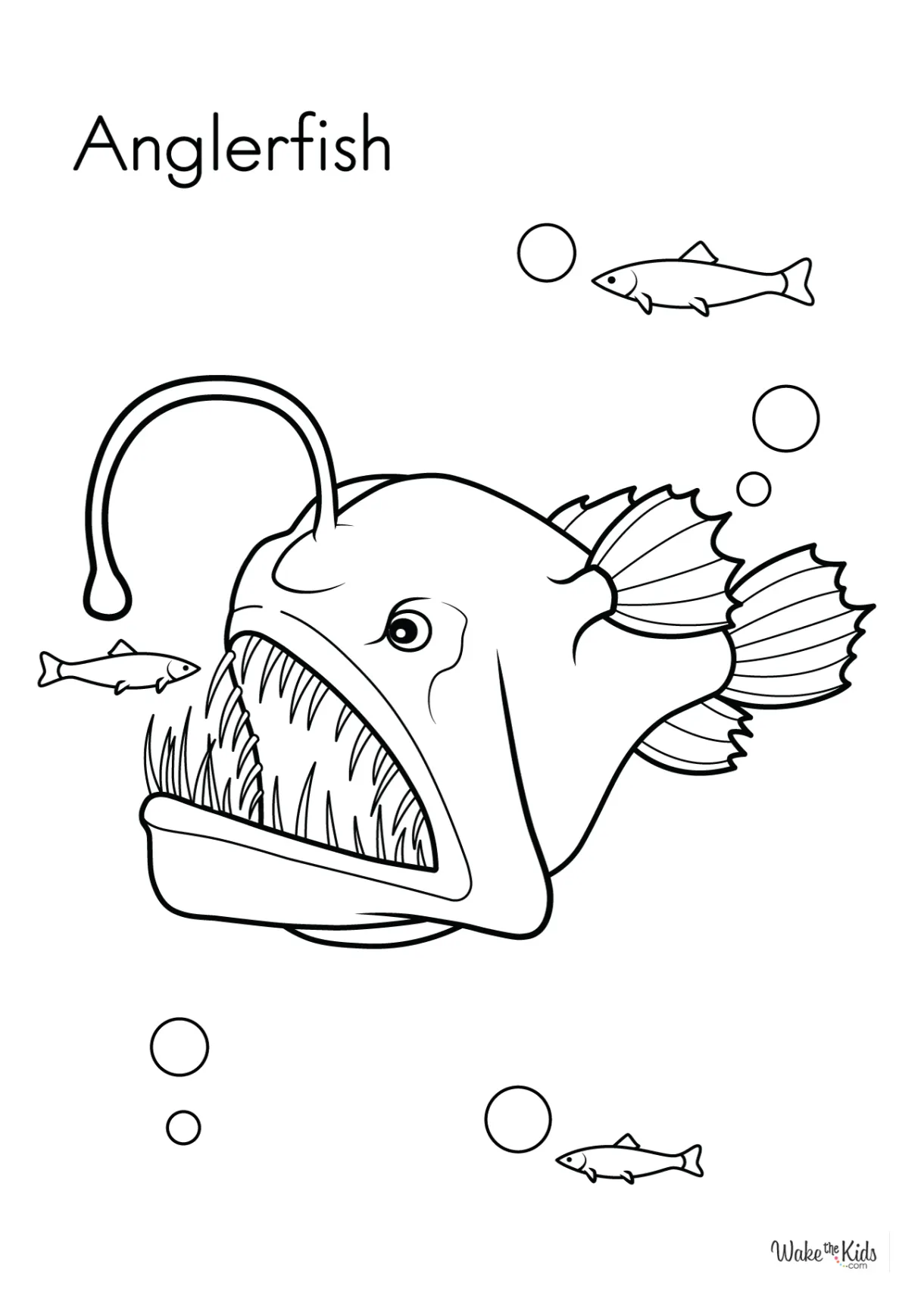 Anglerfish coloring pages free printable pdfs wakethekids