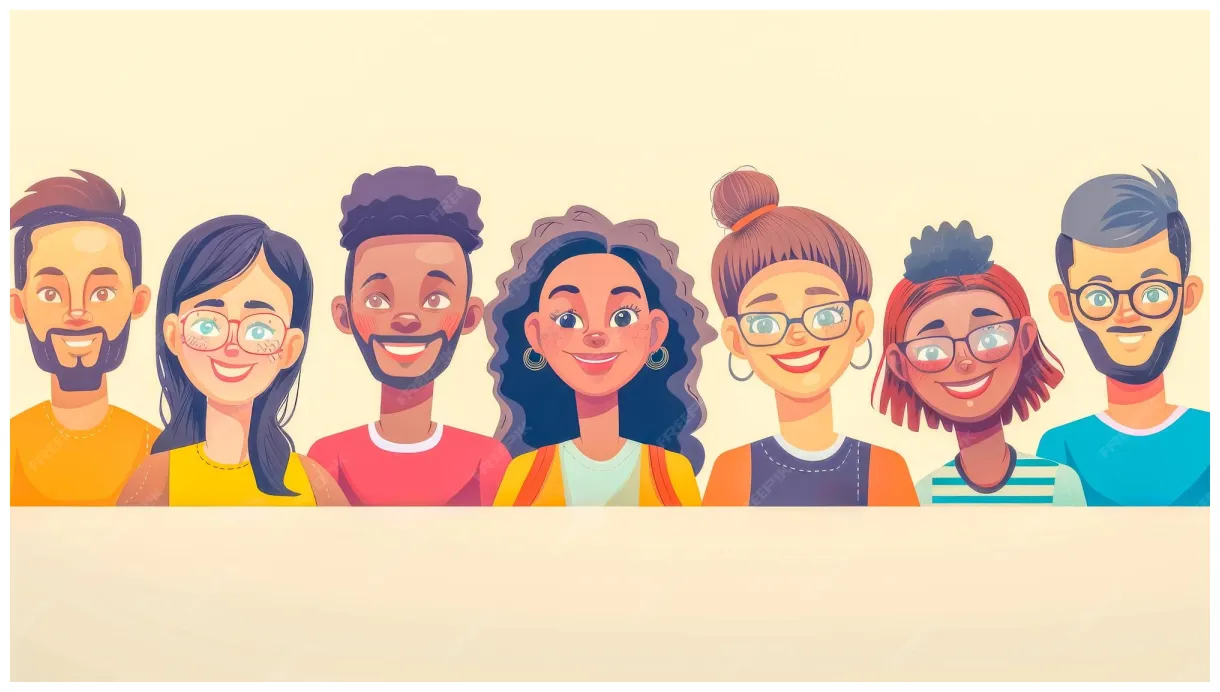 Premium Photo | Diverse group of animated characters