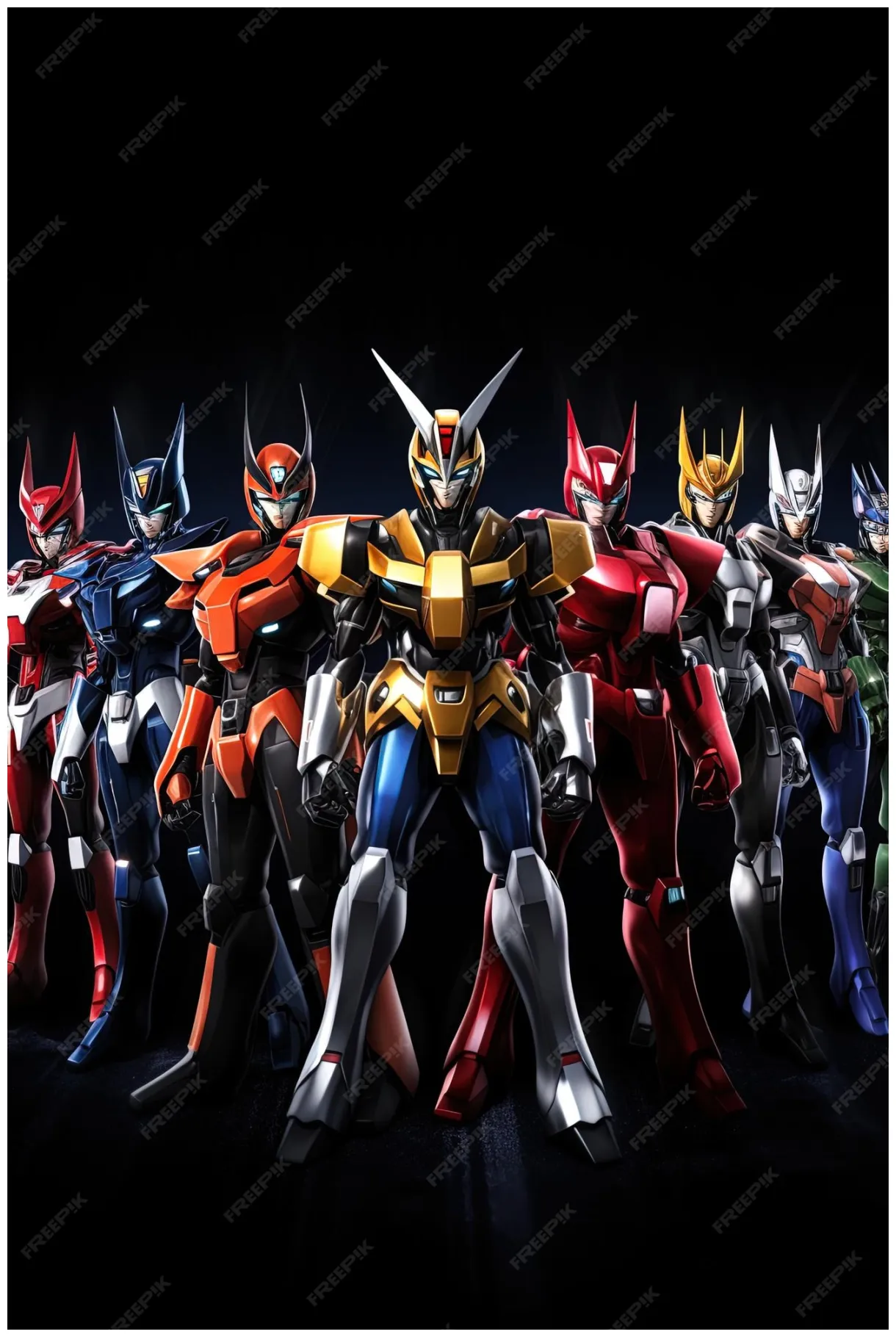 Premium AI Image | a group of cartoon characters including one of the