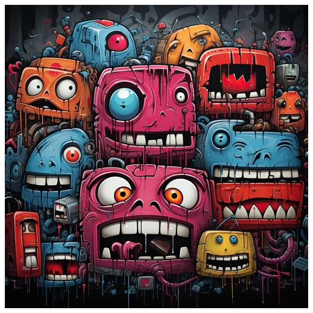 Premium AI Image | a group of cartoon characters