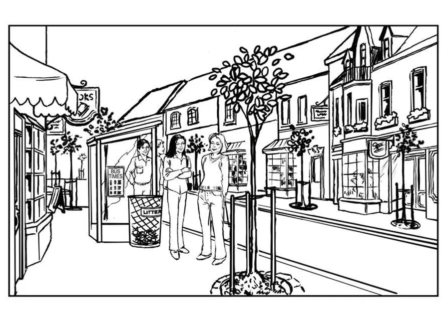 Coloring page city free printables img 7536