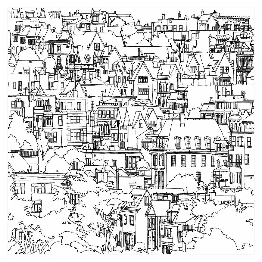 City coloring page